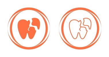 Symbol für gebrochenen Zahnvektor vektor