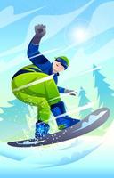 Snowboarden extremer Wintersport vektor