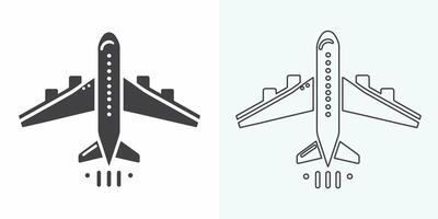 plan ikon vektor illustration. flygplan tecken och symbol. flyg transport symbol. plan linje ikon på vit bakgrund. flygplan ikon logotyp vektor design