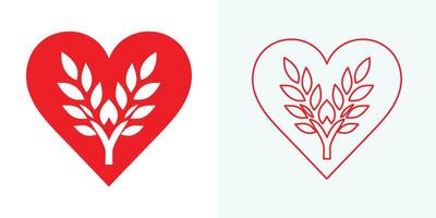 Liebe Herz Symbol Symbole . Liebe Illustration einstellen mit solide und Gliederung Vektor Herzen
