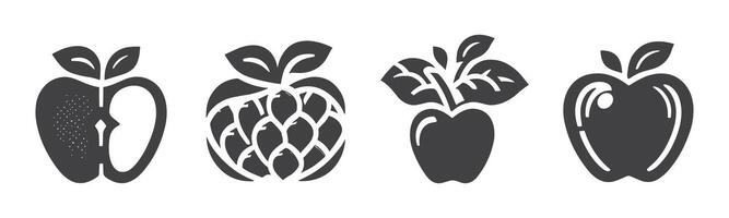 Apfel Symbol Satz. Apfel Vektor Symbol. Apfel Symbole zum Ihre Netz Design. Symbol Logo, Anwendung, ui. Apfel Symbol Vektor Illustration