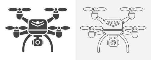 Drohne schwarz Symbol. Vektor Drohne Symbol schwarz Design. Drohne Symbol Symbol Design Drohne Symbol oder Logo isoliert Zeichen Symbol Vektor Illustration schwarz Drohne auf Weiß Hintergrund Vektor Kunst