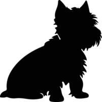 Steinhaufen Terrier schwarz Silhouette vektor