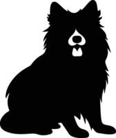 finnisch Lapphund schwarz Silhouette vektor