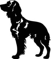 Englisch Setter schwarz Silhouette vektor