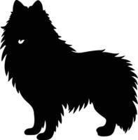 Keeshond Silhouette Porträt vektor