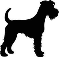 Seenland Terrier Silhouette Porträt vektor