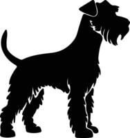 Seenland Terrier Silhouette Porträt vektor