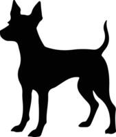 Manchester Terrier schwarz Silhouette vektor