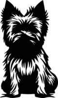 norwich Terrier schwarz Silhouette vektor