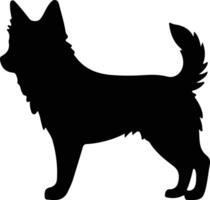 norwegisch Mondhund schwarz Silhouette vektor