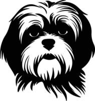 shih tzu schwarz Silhouette vektor