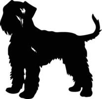 Sanft beschichtet Weizen Terrier schwarz Silhouette vektor