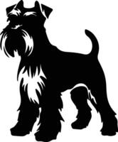 Standard Schnauzer schwarz Silhouette vektor