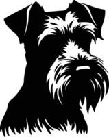 Standard Schnauzer schwarz Silhouette vektor