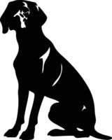 vizsla schwarz Silhouette vektor