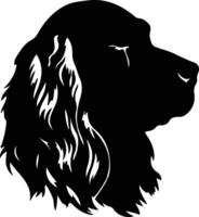 sussex Spaniel schwarz Silhouette vektor