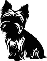 Yorkshire Terrier schwarz Silhouette vektor