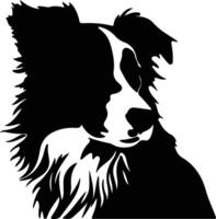 Rand Collie schwarz Silhouette vektor