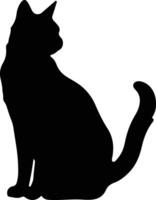 Havanna braun Katze Silhouette Porträt vektor