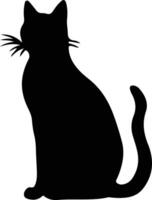 raas Katze schwarz Silhouette vektor