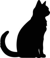 bambino Katze schwarz Silhouette vektor