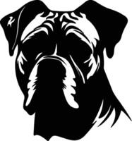 amerikanisch Bulldogge schwarz Silhouette vektor