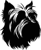 Skye Terrier Silhouette Porträt vektor