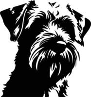 Sanft beschichtet Weizen Terrier Silhouette Porträt vektor