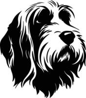 klein Basset Griffon venden Silhouette Porträt vektor