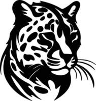 Leopard Katze Silhouette Porträt vektor