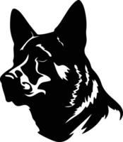 norska älghund silhuett porträtt vektor