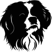 tibetanisch Spaniel Silhouette Porträt vektor