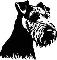 Walisisch Terrier Silhouette Porträt vektor