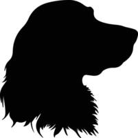 Feld Spaniel Silhouette Porträt vektor