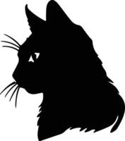 Zypern Katze Silhouette Porträt vektor