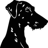 bedlington terrier silhuett porträtt vektor
