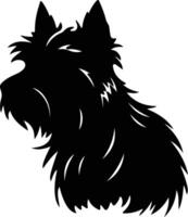 australisch Terrier Silhouette Porträt vektor