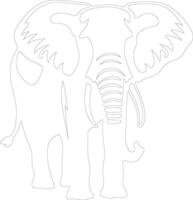 afrikanisch Elefant Gliederung Silhouette vektor