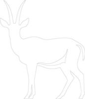 antilop översikt silhuett vektor
