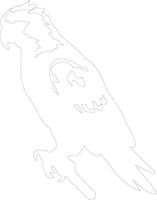kakadua översikt silhuett vektor