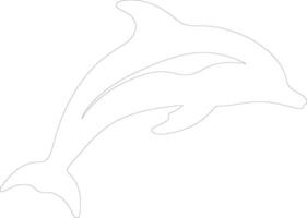 Delfin Flaschen Nase Gliederung Silhouette vektor
