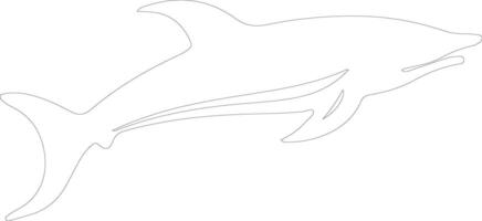 liopleurodon översikt silhuett vektor