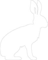 Hase Gliederung Silhouette vektor