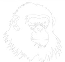 makak översikt silhuett vektor