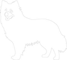 finnisch Lapphund Gliederung Silhouette vektor