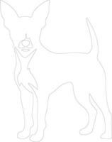 Ratte Terrier Gliederung Silhouette vektor