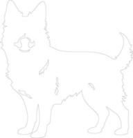 Schwedisch Vallhund Gliederung Silhouette vektor