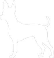 leksak räv terrier översikt silhuett vektor