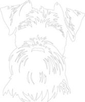 Standard Schnauzer Gliederung Silhouette vektor